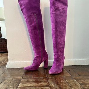 Michele Perry Purple Sued Over the Knee Boots size 38